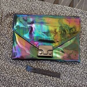 NWT Loeffler Randall iridescent jr lock bag